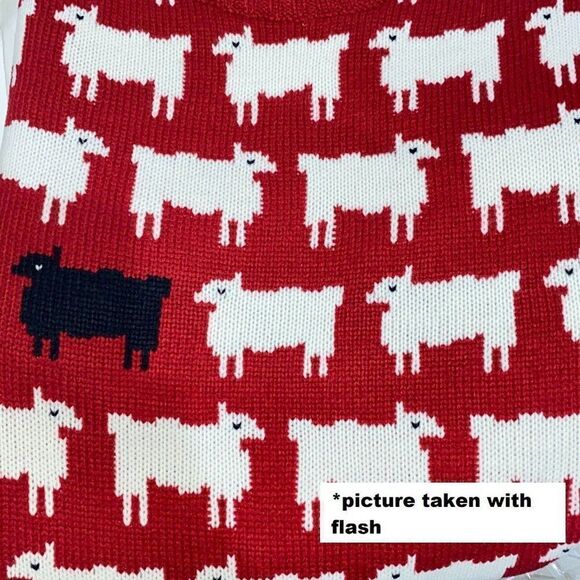 PRINCESS DIANA BLACK SHEEP RED SWEATER INSPIRED - Picture 11 of 12